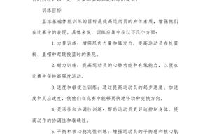 篮球专项体能训练方法500字